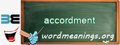 WordMeaning blackboard for accordment